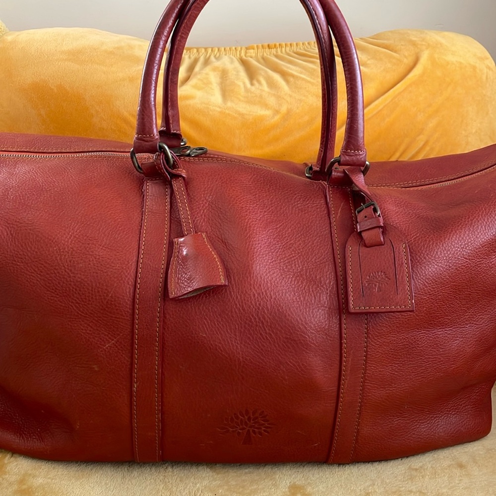 Mulberry pebbled leather duffle bag